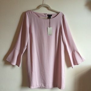 Adrienne Vittadini pink bell sleeve dress sz 8 NWT